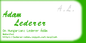adam lederer business card